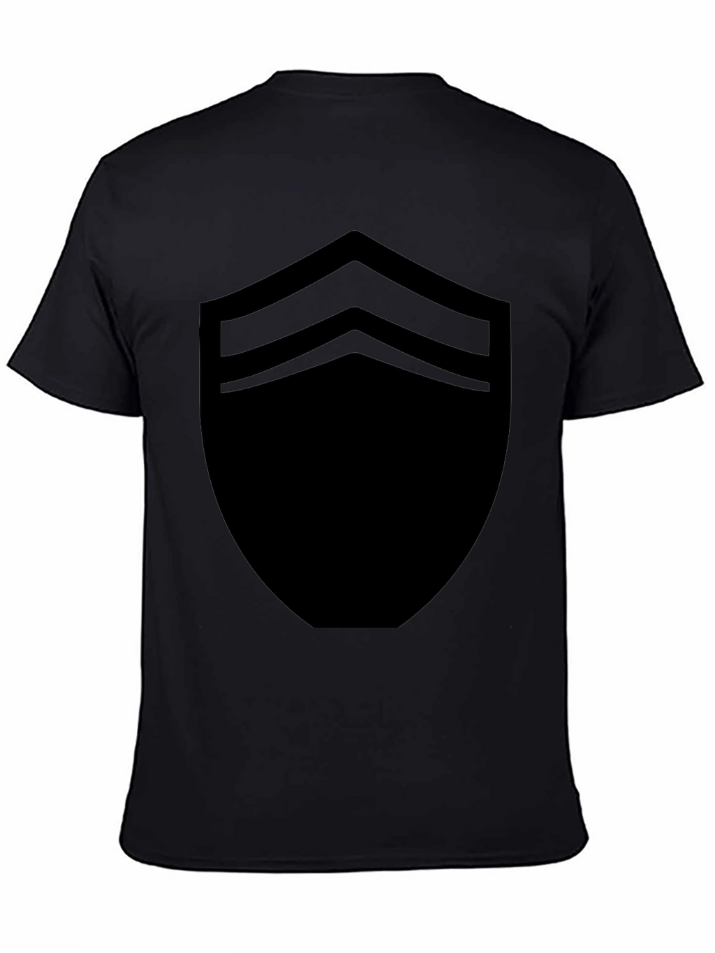 Stylish Black Shield Graphic Tee - Modern Casual Wear