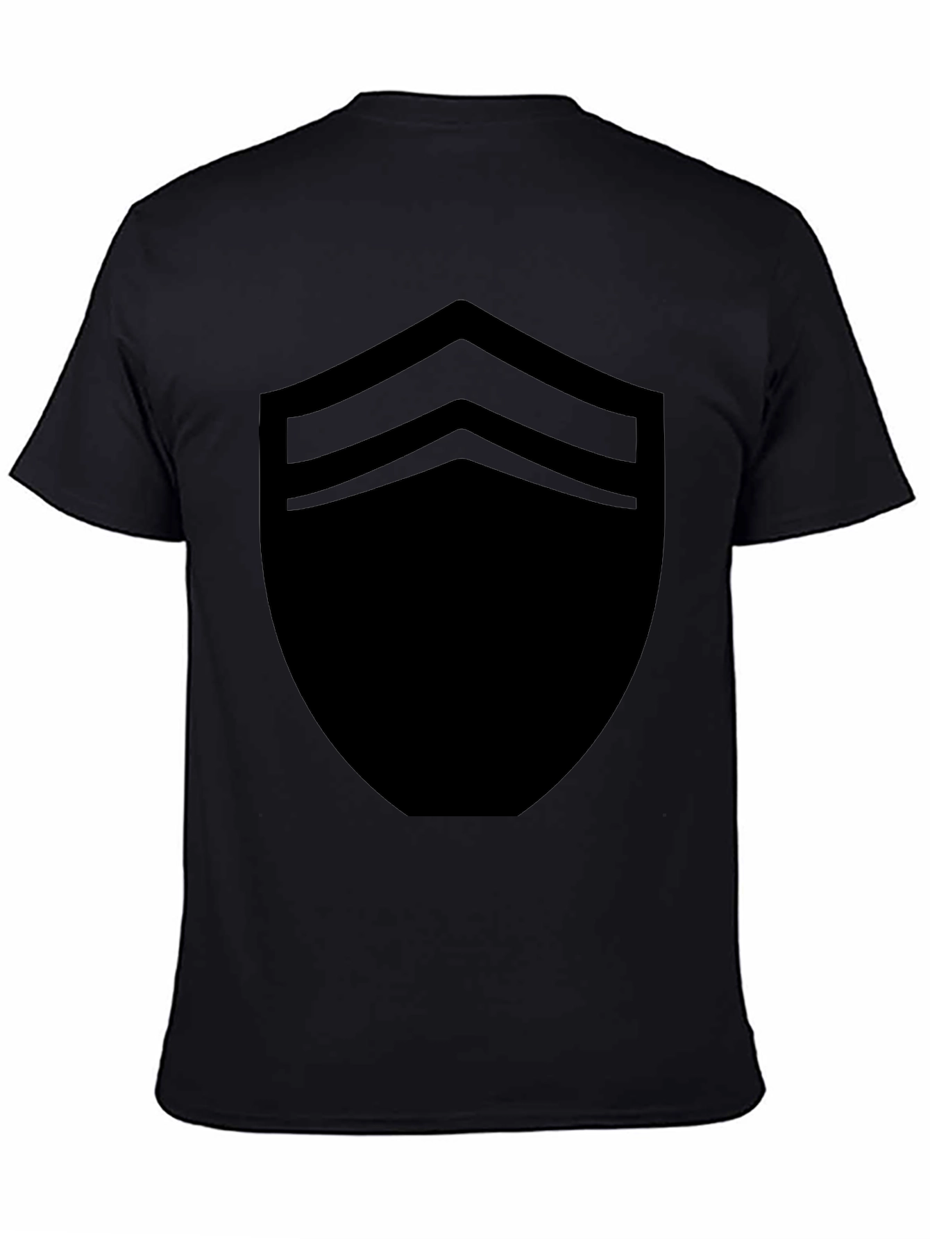 Stylish Black Shield Graphic Tee - Modern Casual Wear