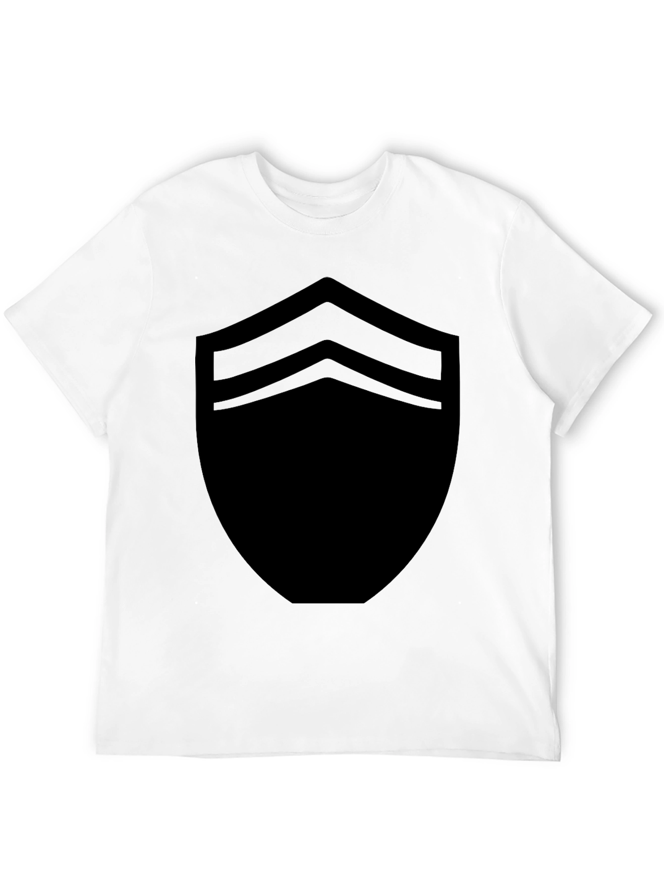 Stylish Black Shield Graphic Tee - Modern Casual Wear