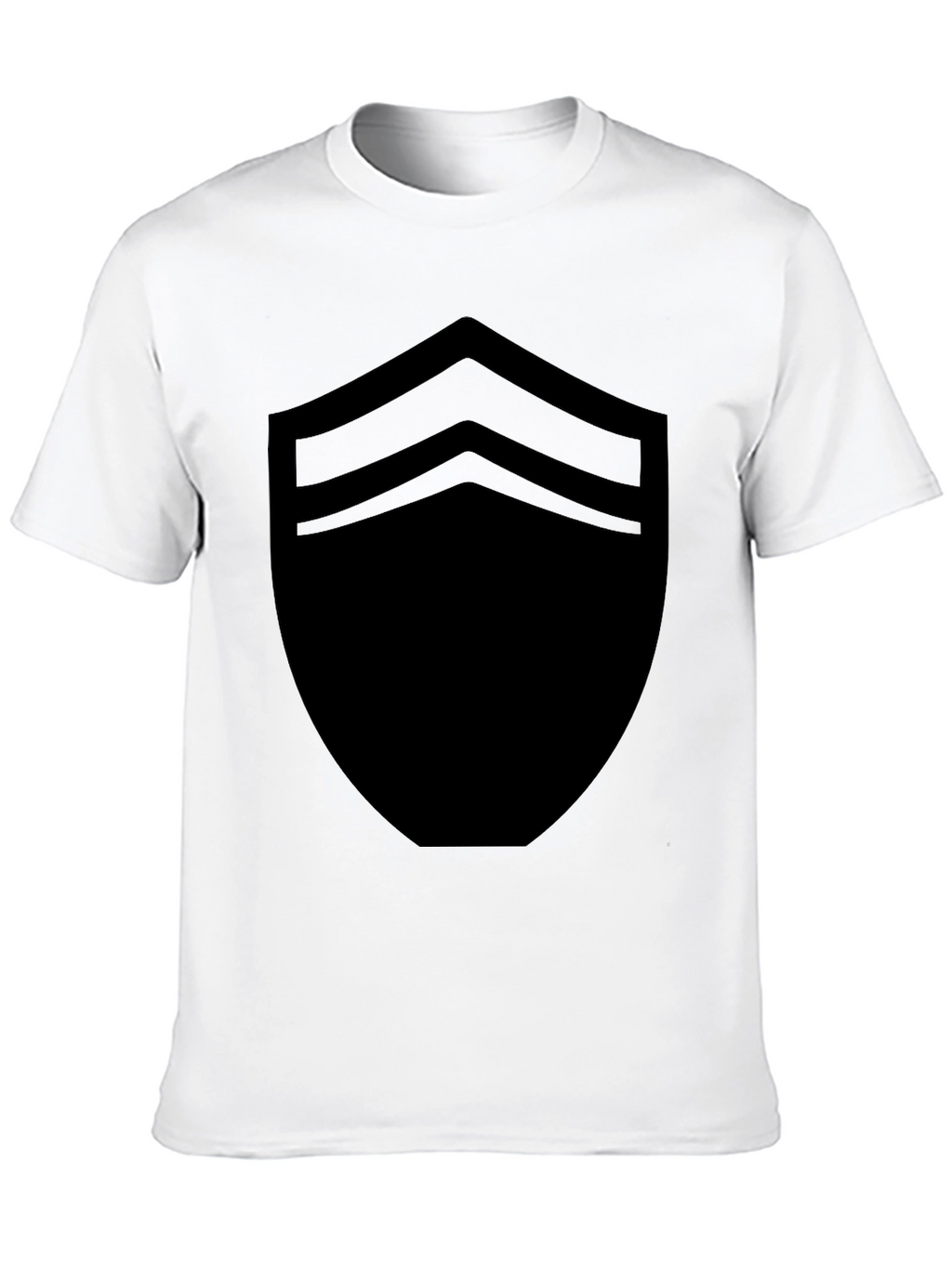 Stylish Black Shield Graphic Tee - Modern Casual Wear