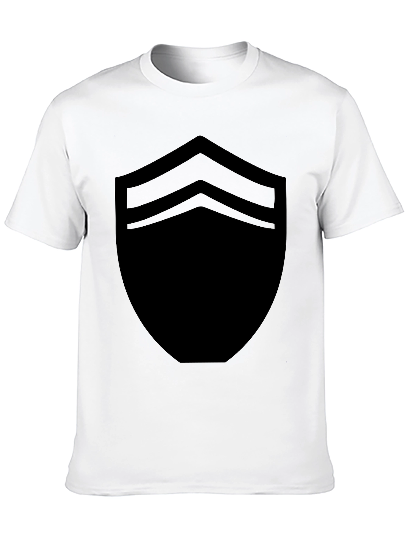 Stylish Black Shield Graphic Tee - Modern Casual Wear