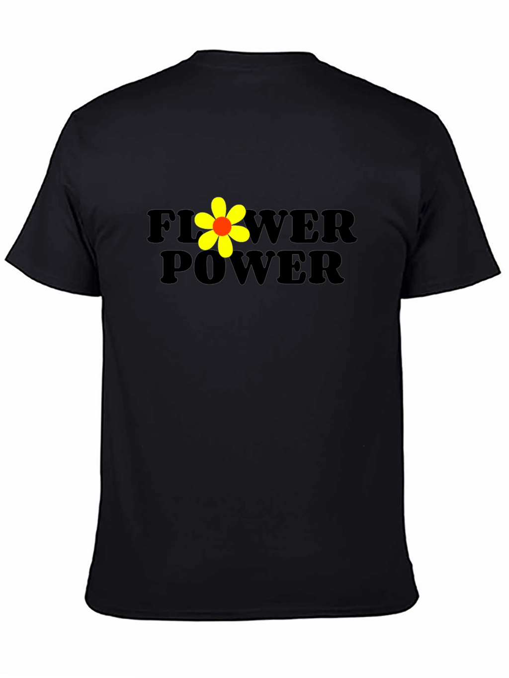 Flower Power Black Graphic T-Shirt