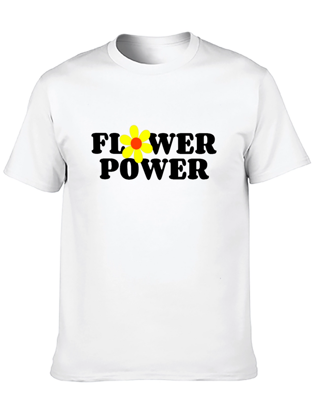 Flower Power Black Graphic T-Shirt
