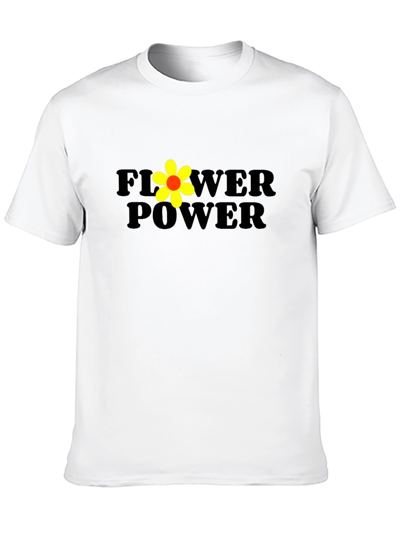Flower Power Black Graphic T-Shirt