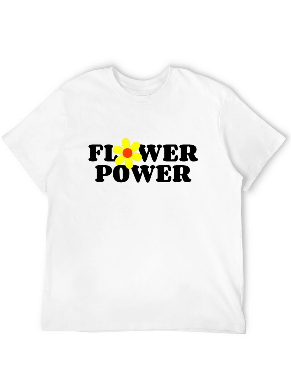 Flower Power Black Graphic T-Shirt