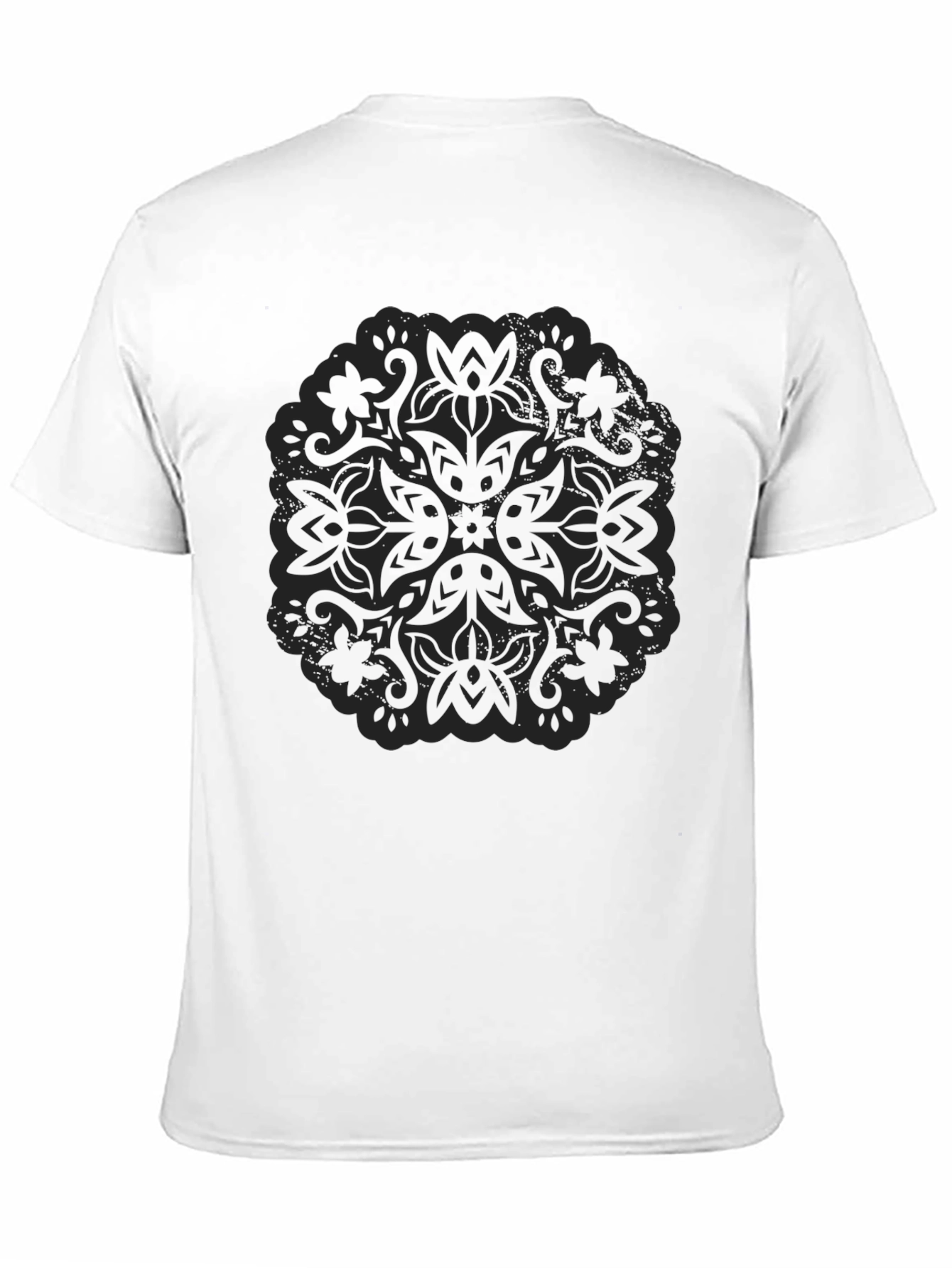 Mens Black Mandala Graphic Tee