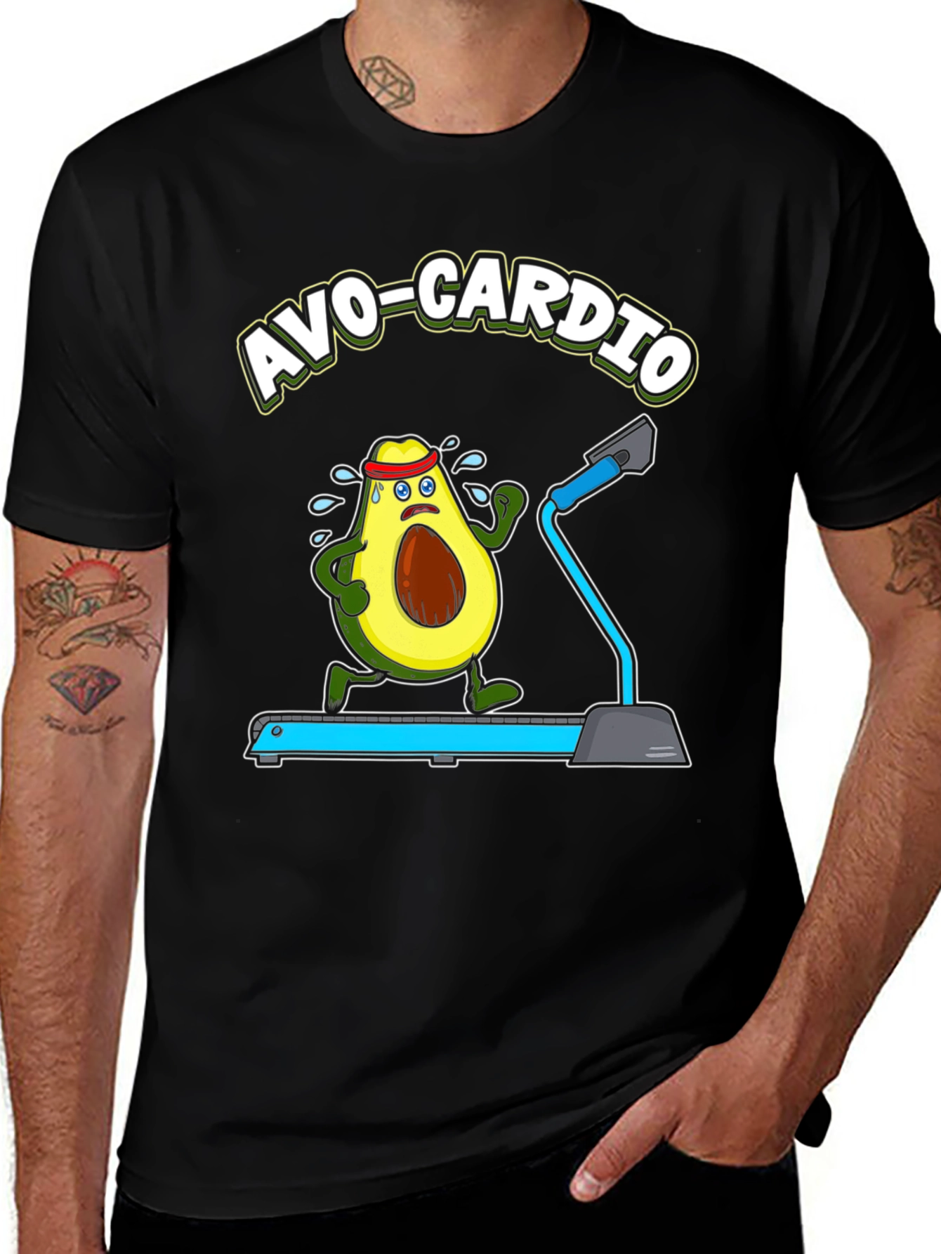 Avo-Cardio Funny Avocado Fitness T-Shirt