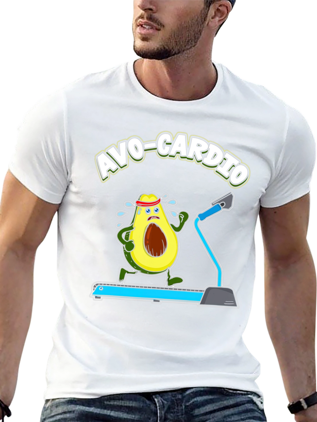 Avo-Cardio Funny Avocado Fitness T-Shirt