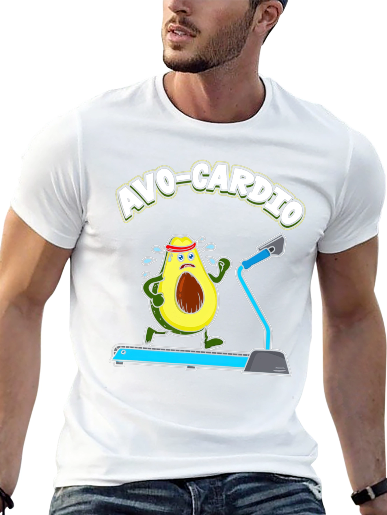 Avo-Cardio Funny Avocado Fitness T-Shirt