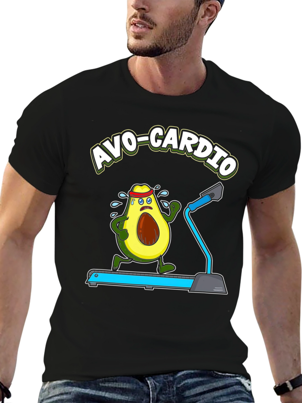 Avo-Cardio Funny Avocado Fitness T-Shirt