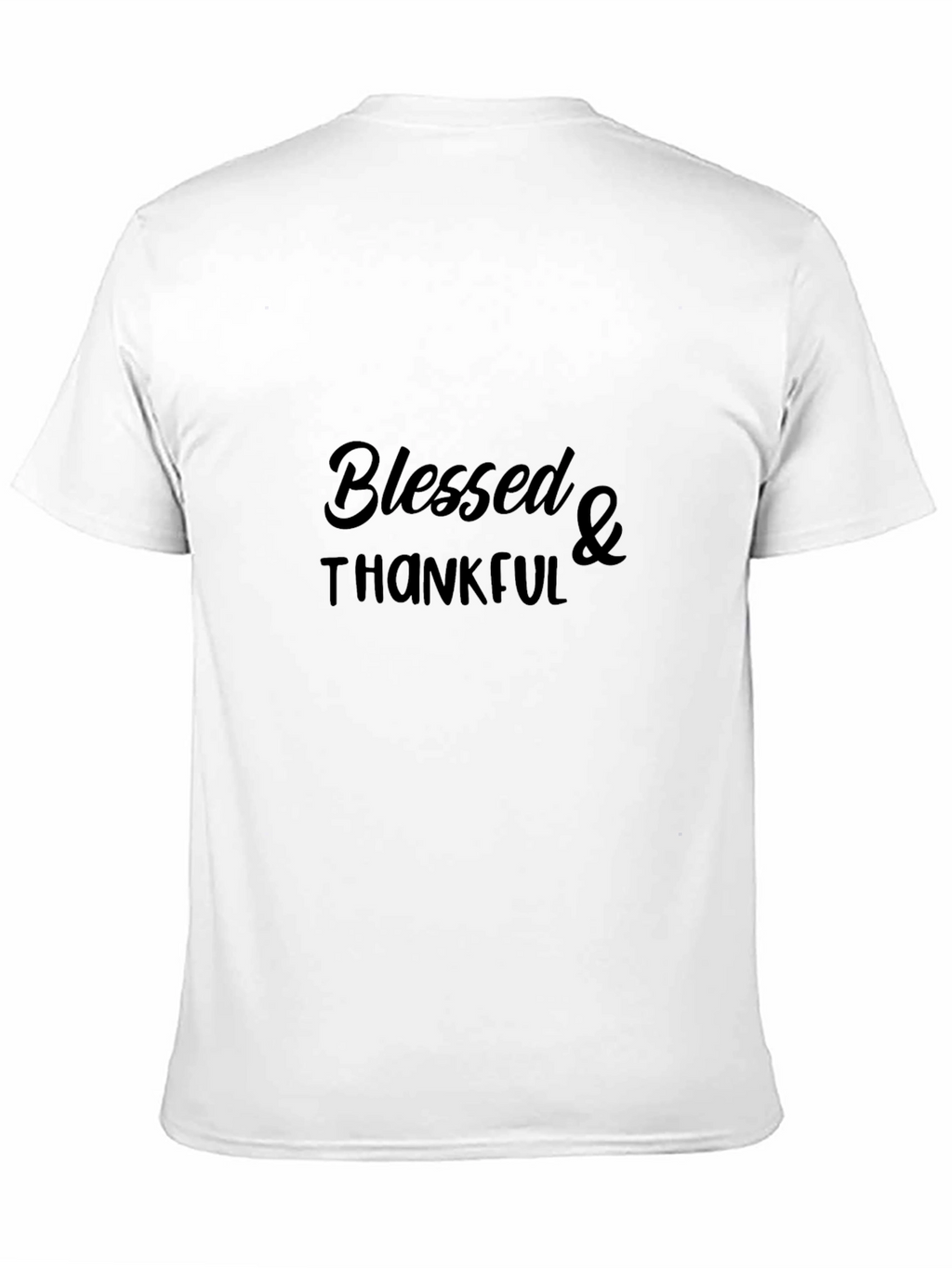 Blessed & Thankful Black Graphic T-Shirt