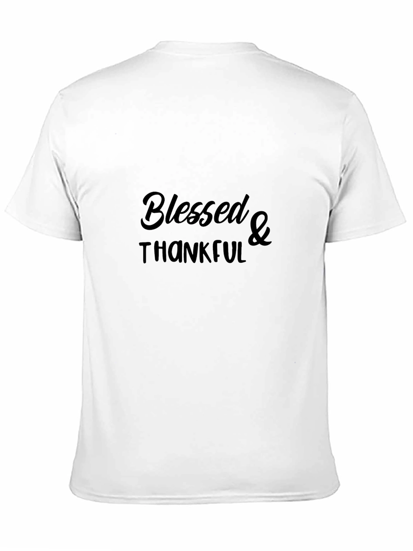 Blessed & Thankful Black Graphic T-Shirt