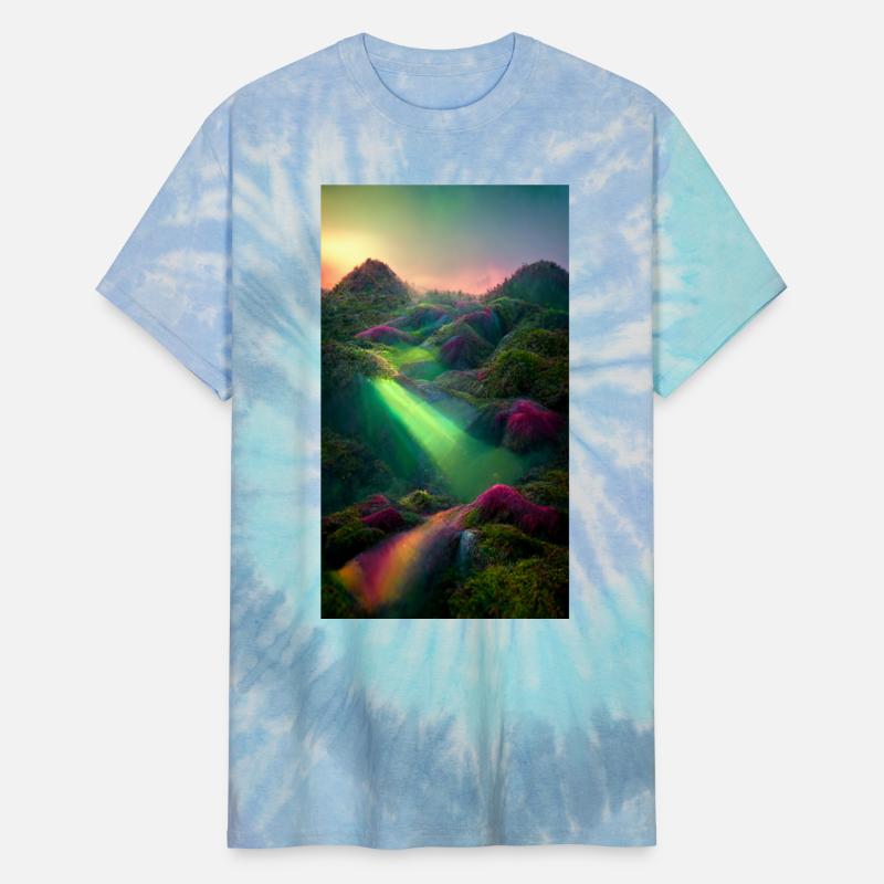 Fabulous abstract colorful landscape of mountains