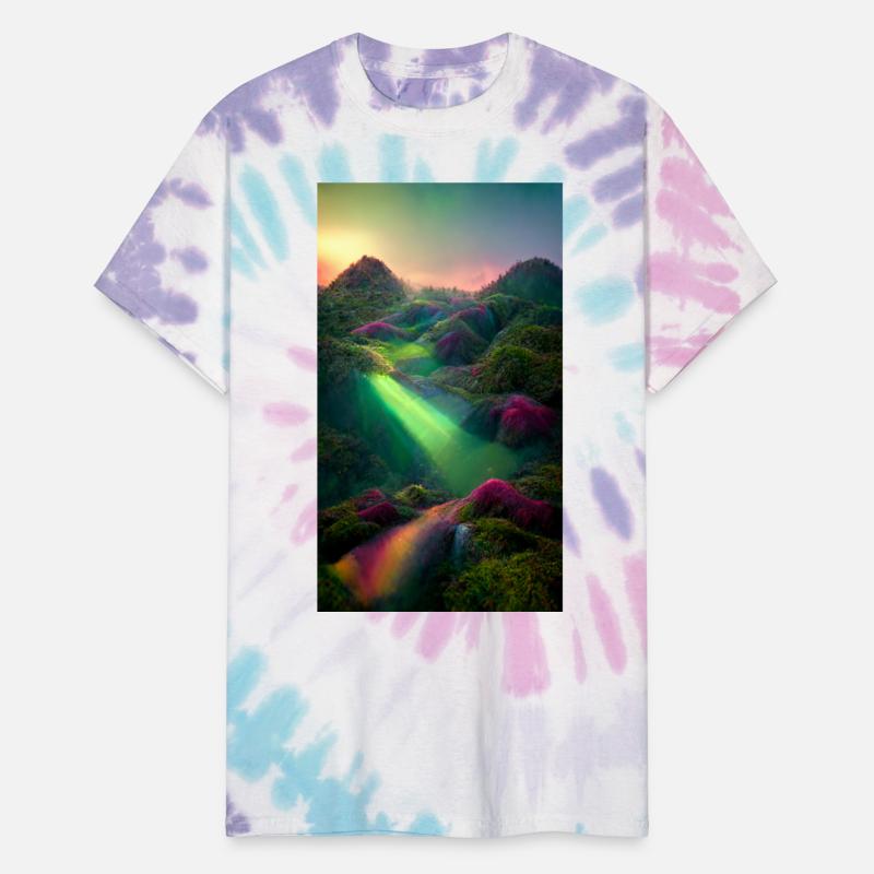 Fabulous abstract colorful landscape of mountains