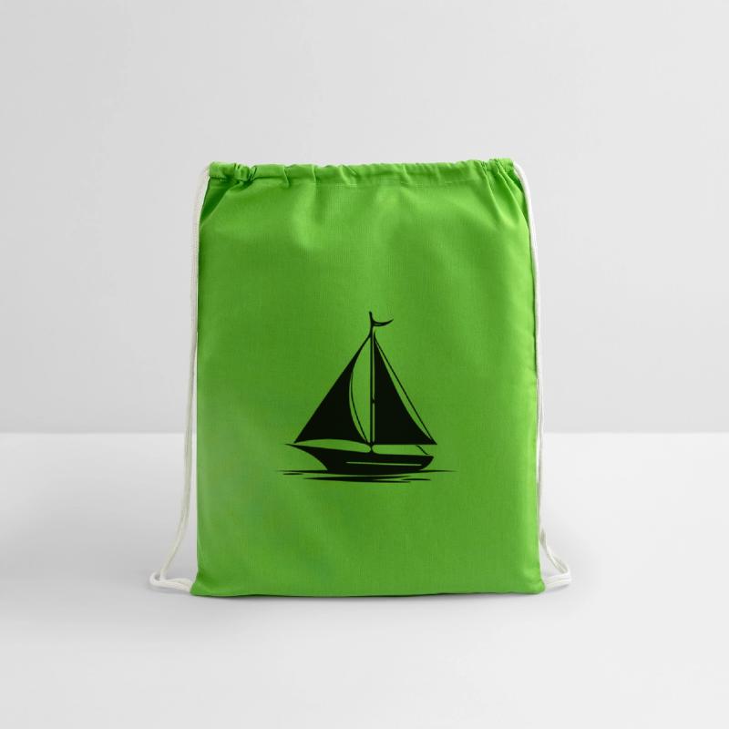 Fast Sailing Boat With Set Sails
