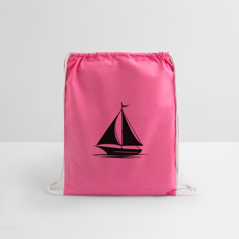 Fast Sailing Boat With Set Sails