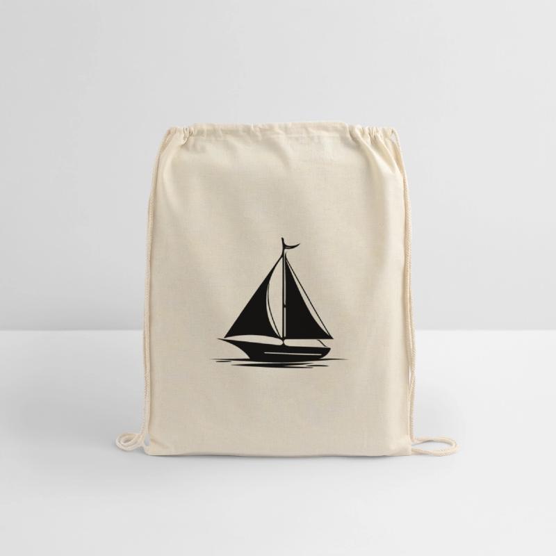 Fast Sailing Boat With Set Sails