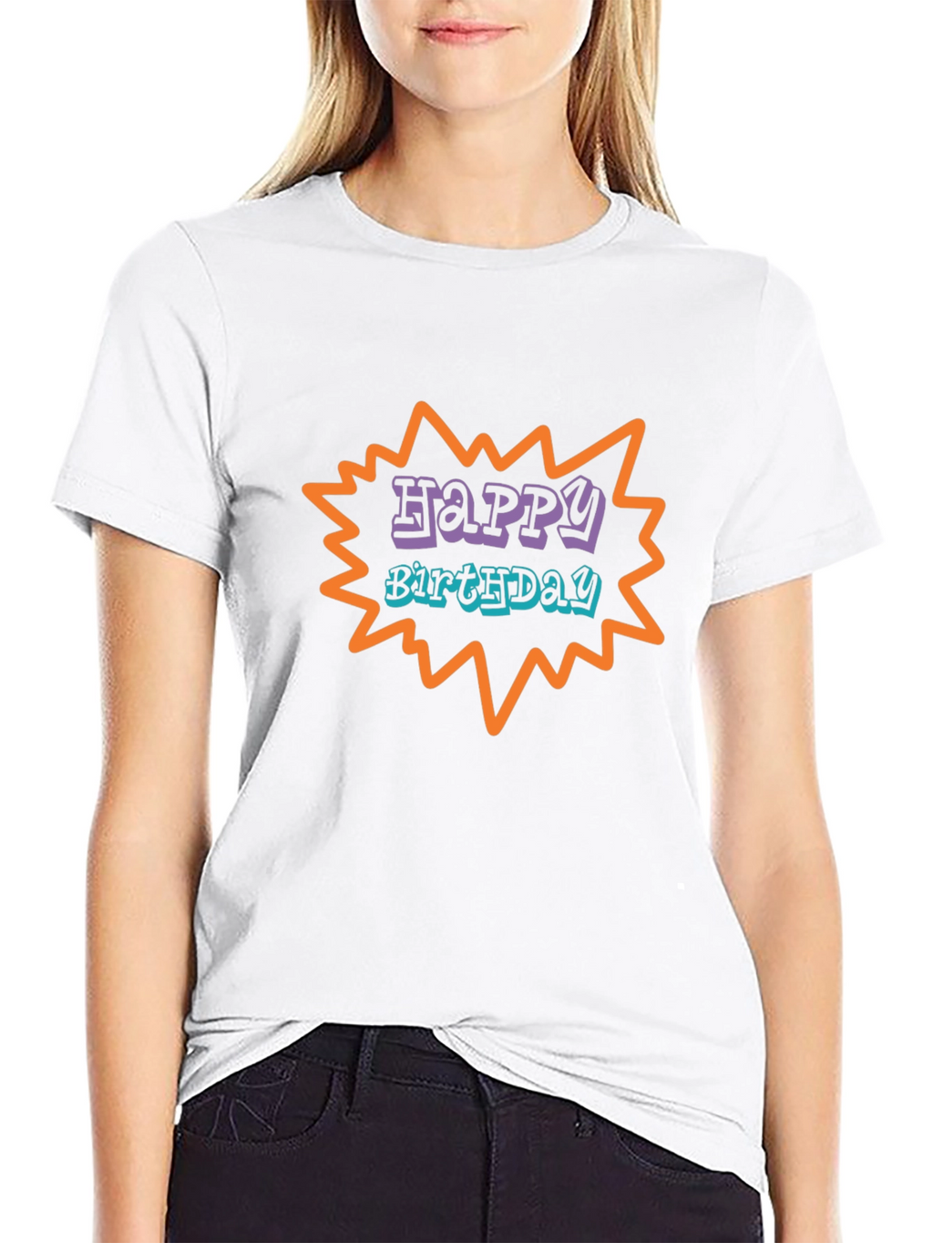 Happy Birthday Graphic Tee - Black Unisex