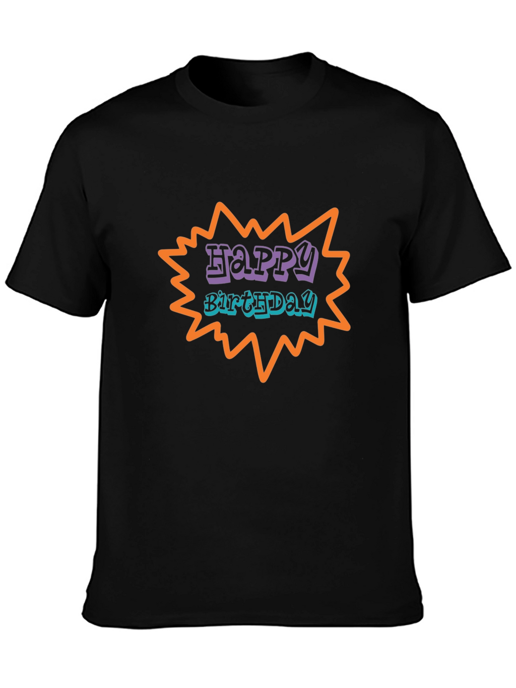 Happy Birthday Graphic Tee - Black Unisex