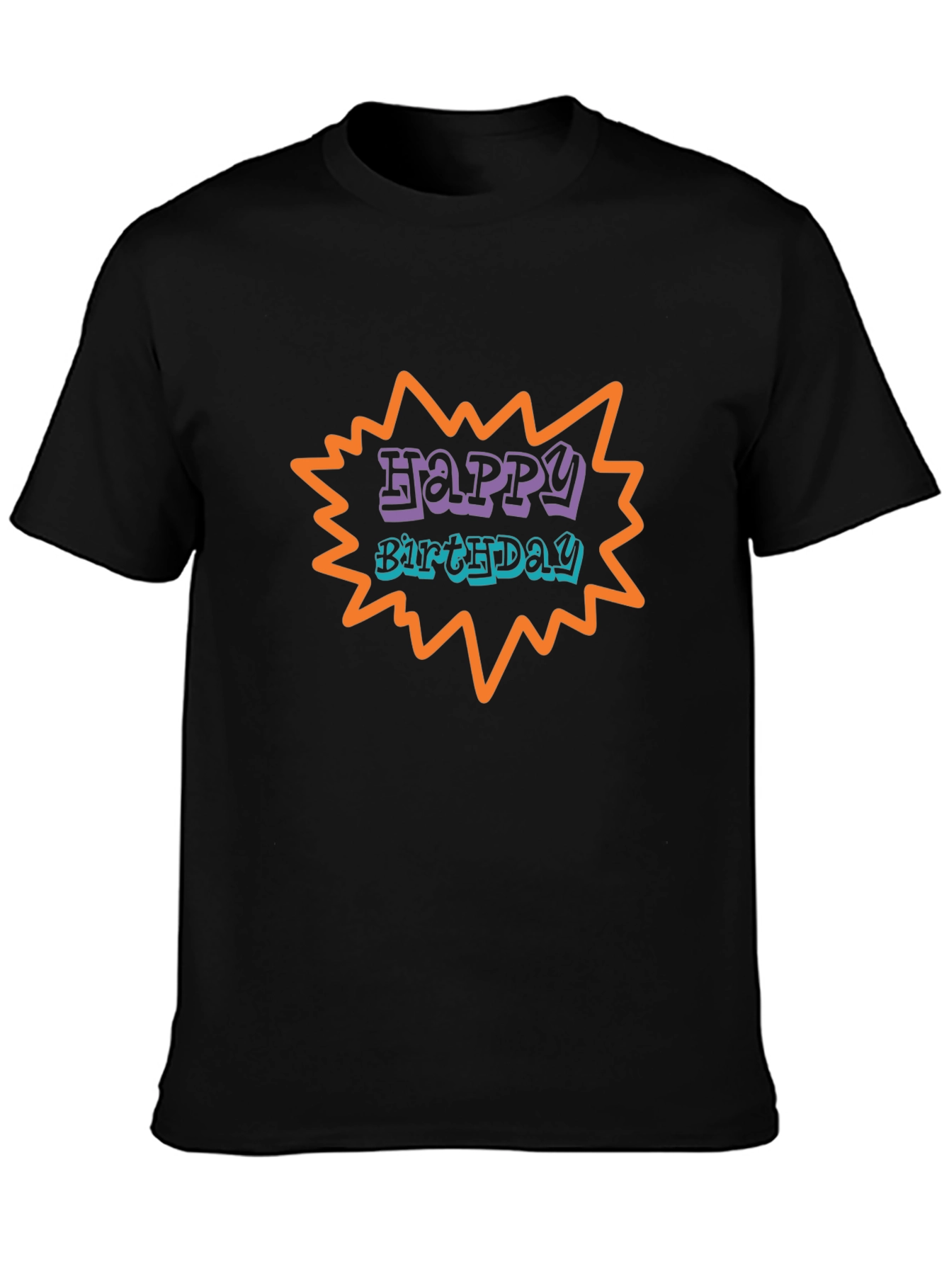 Happy Birthday Graphic Tee - Black Unisex