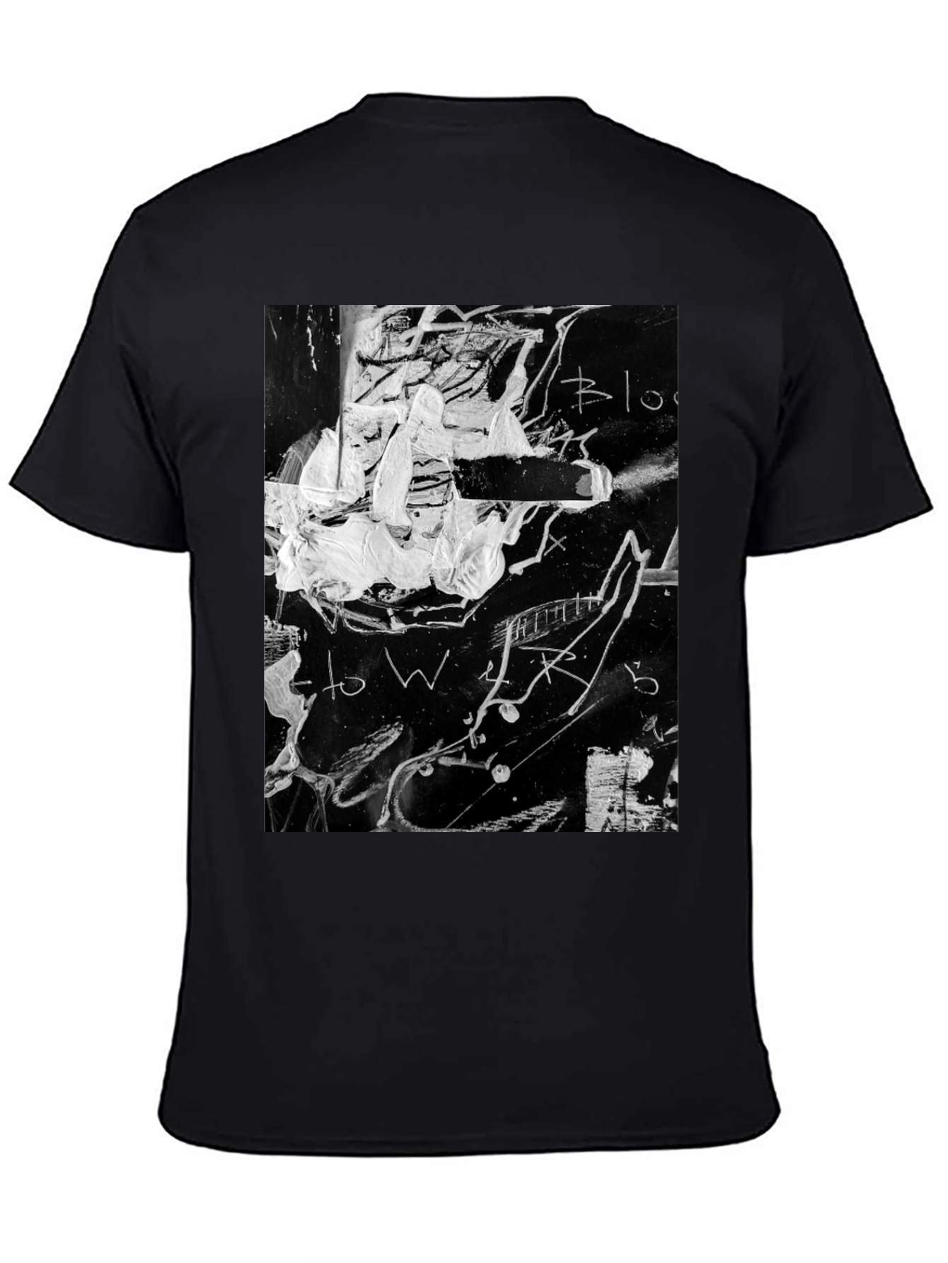 Abstract Graphic Print Black T-Shirt
