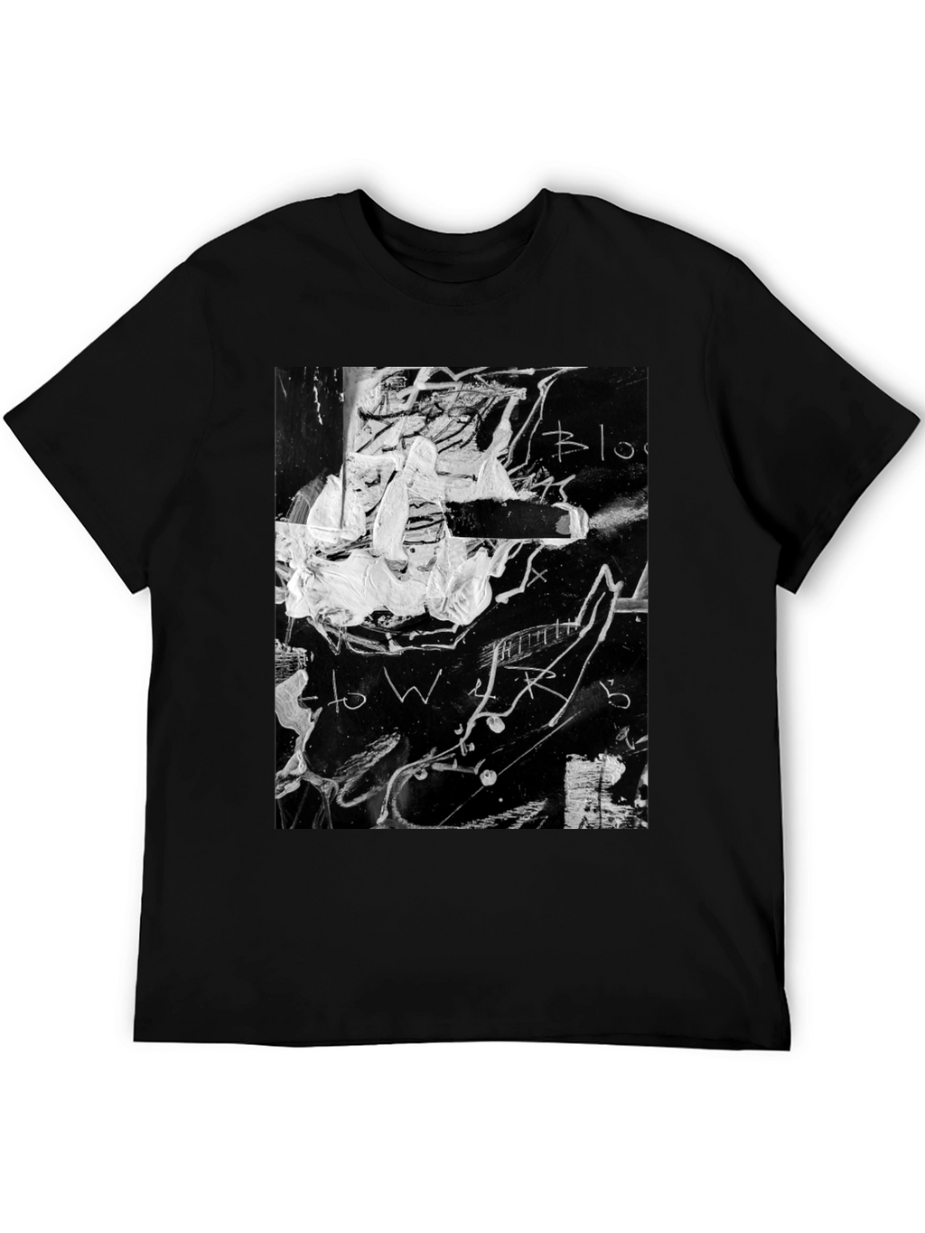 Abstract Graphic Print Black T-Shirt