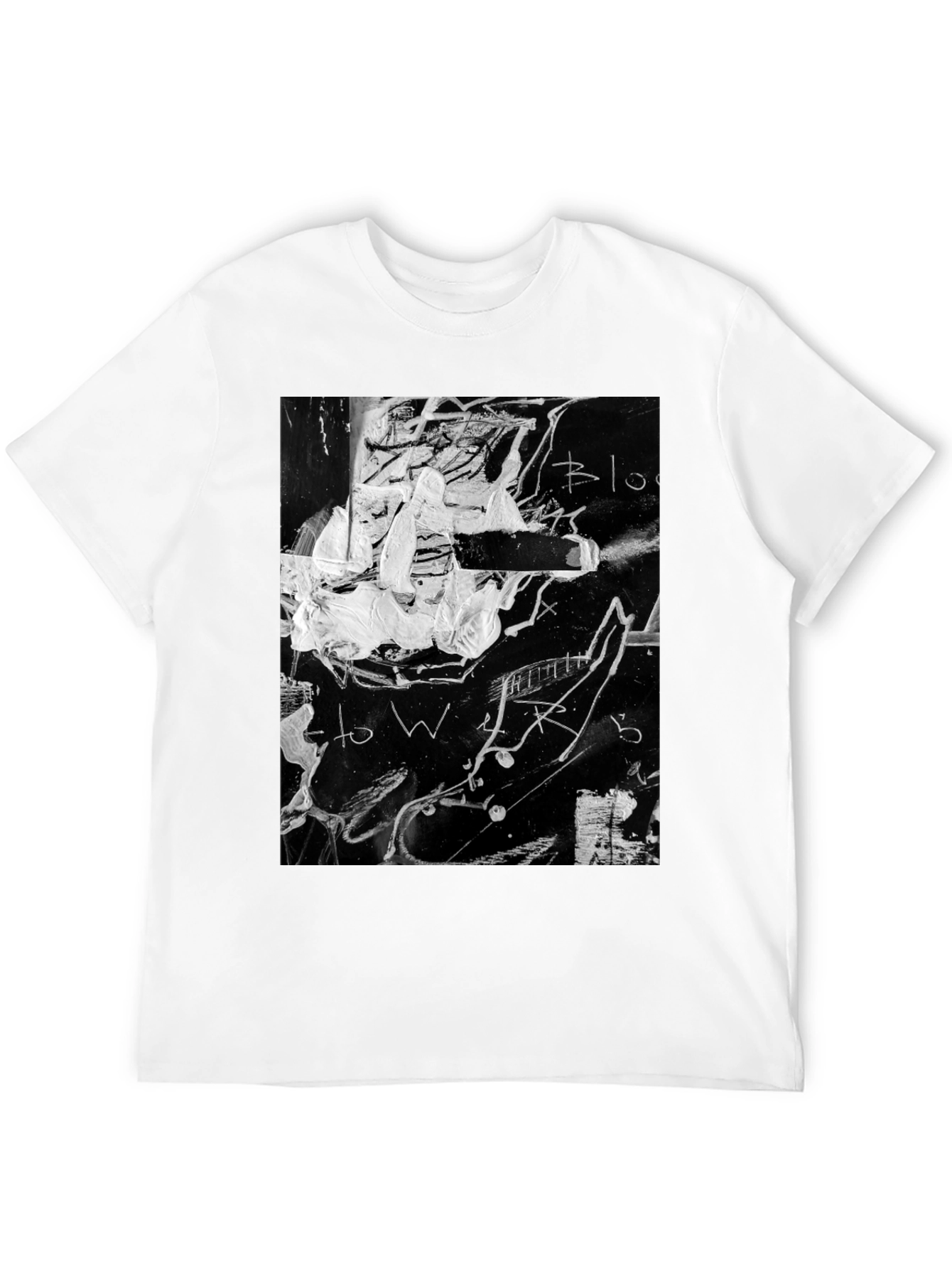 Abstract Graphic Print Black T-Shirt
