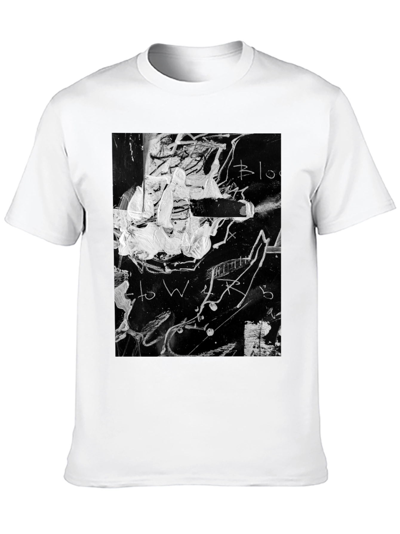 Abstract Graphic Print Black T-Shirt