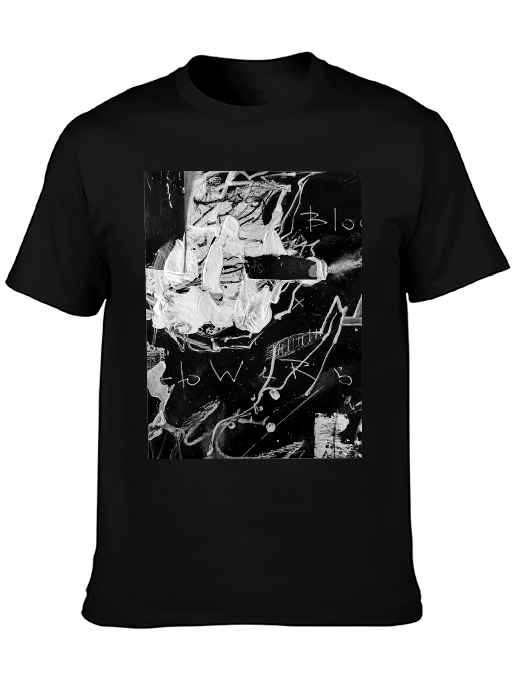 Abstract Graphic Print Black T-Shirt
