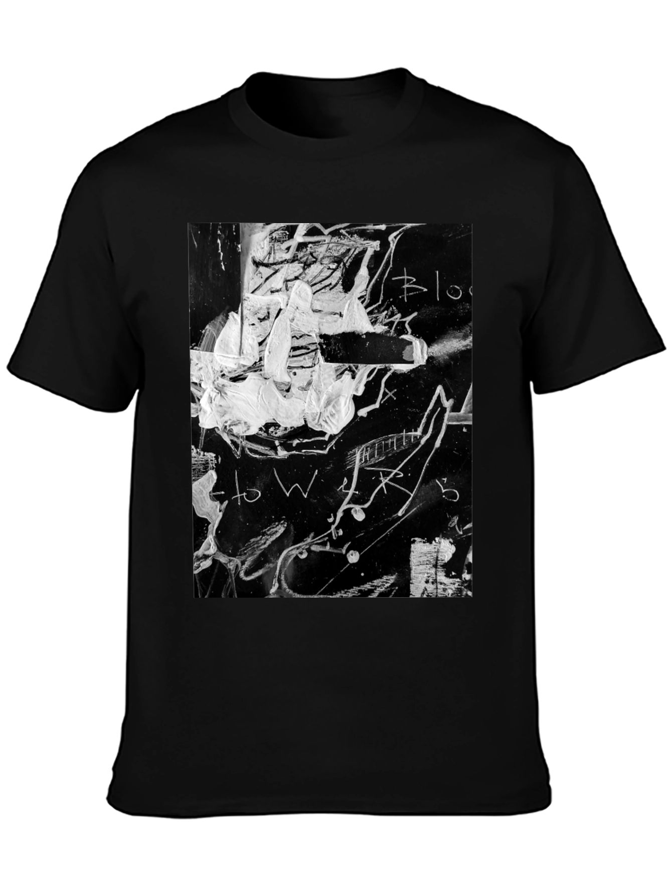 Abstract Graphic Print Black T-Shirt