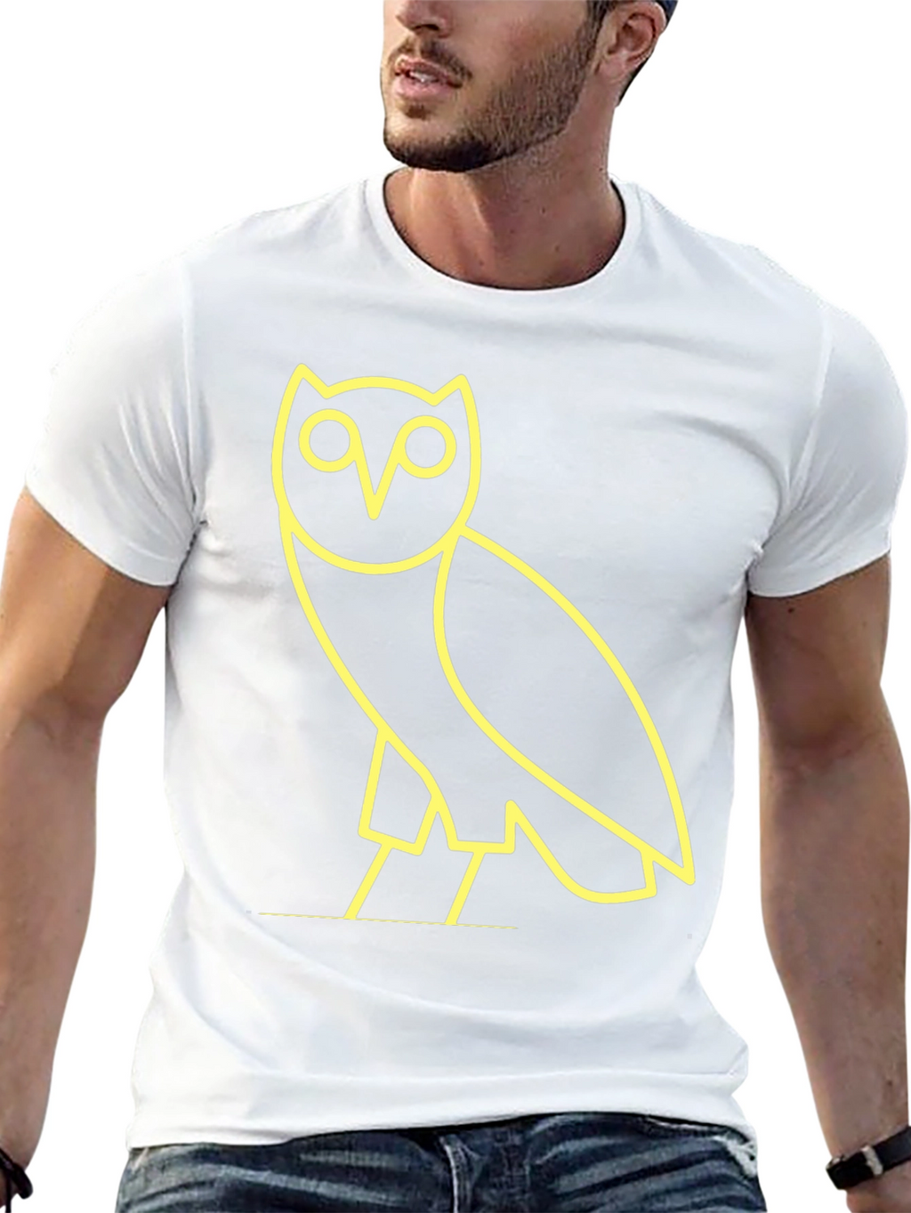 Modern Owl Graphic Tee - Black
