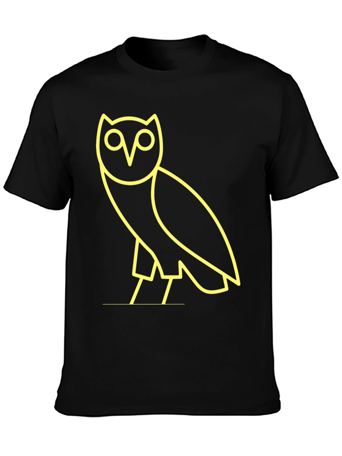 Modern Owl Graphic Tee - Black