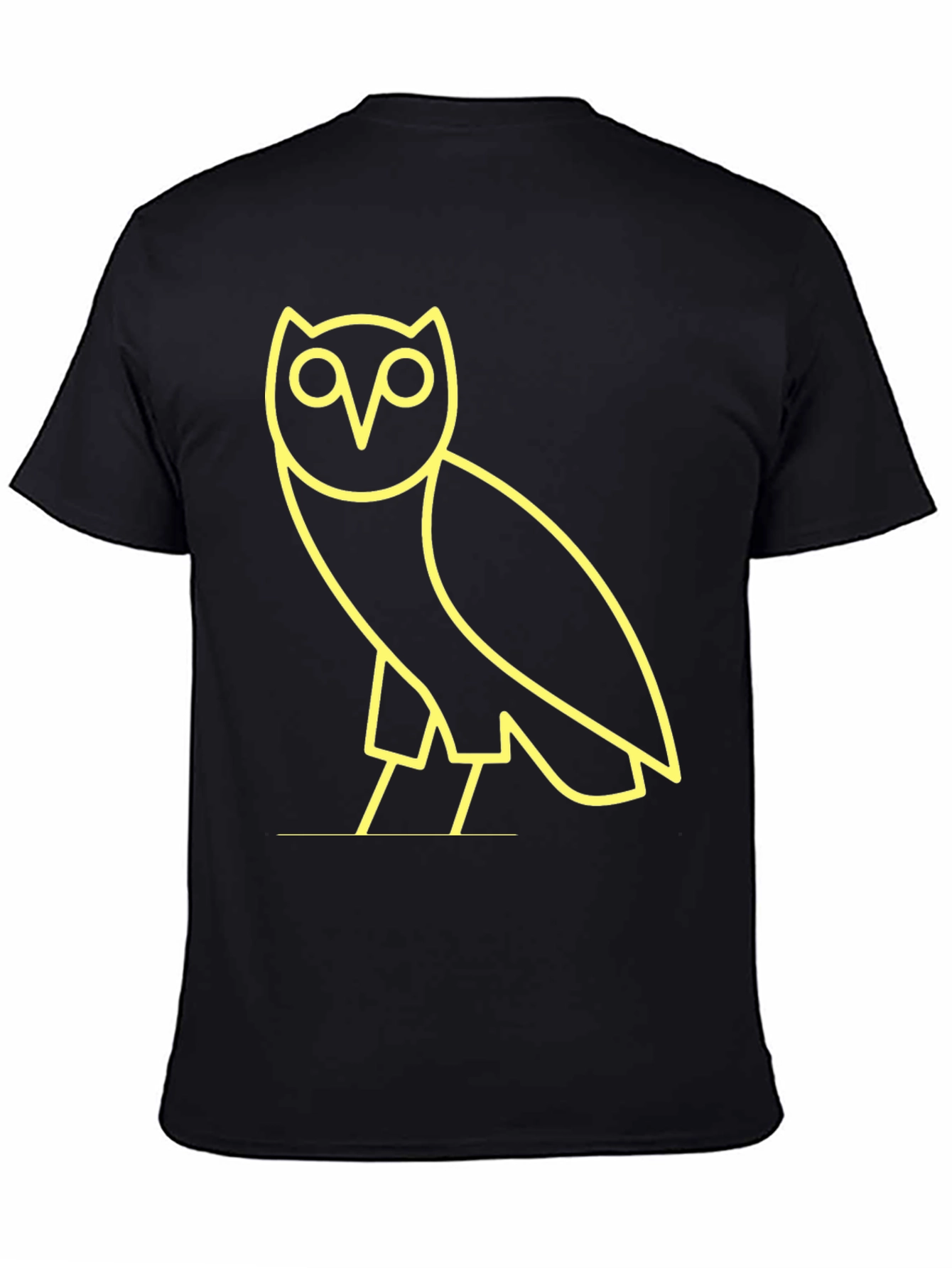 Modern Owl Graphic Tee - Black