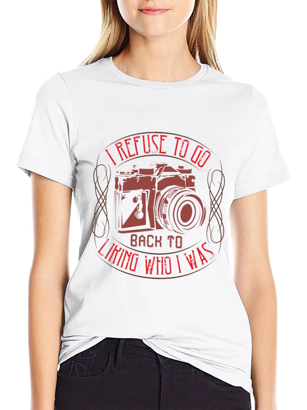 I Refuse To Go Back Camera Graphic Tee