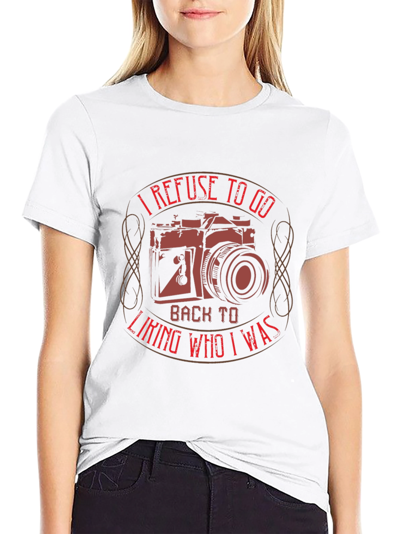 I Refuse To Go Back Camera Graphic Tee