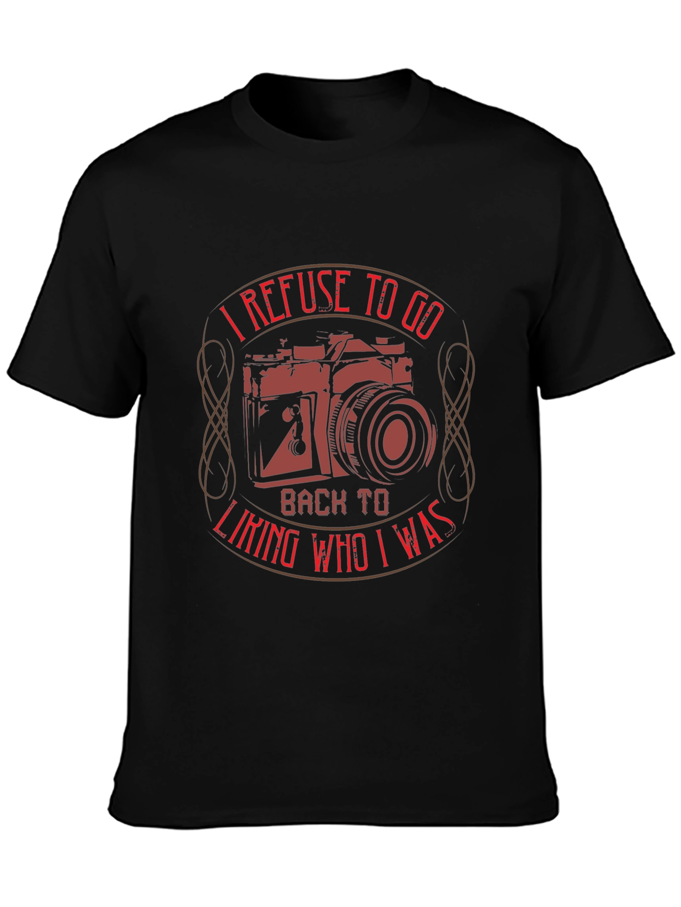 I Refuse To Go Back Camera Graphic Tee