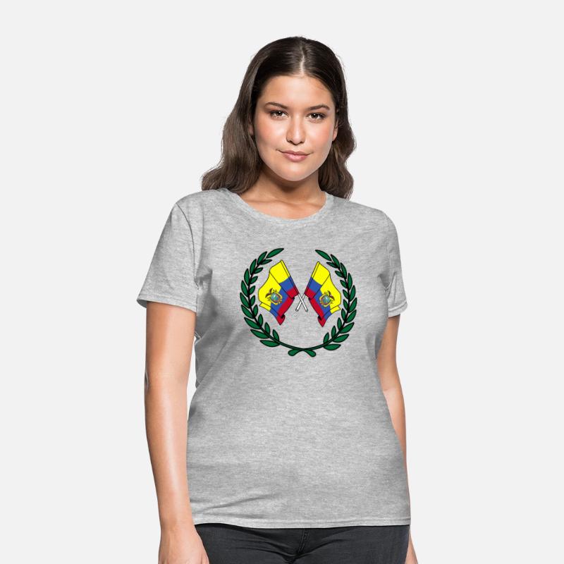 Flags Ecudor in laurel wreath