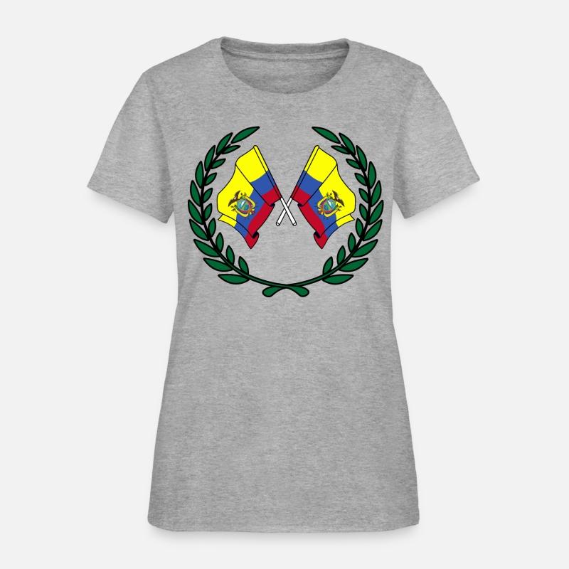 Flags Ecudor in laurel wreath