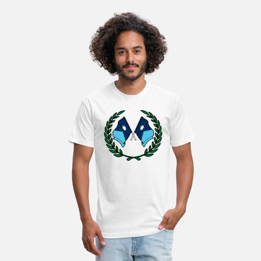 Flags USA Minnesota in laurel wreath