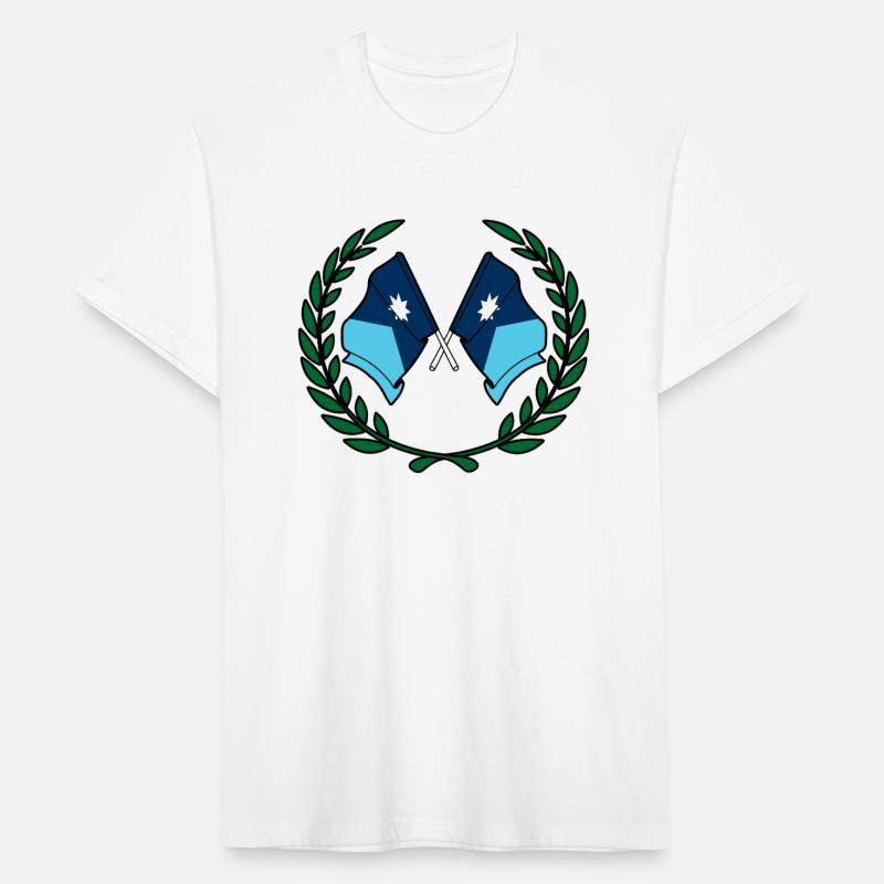 Flags USA Minnesota in laurel wreath