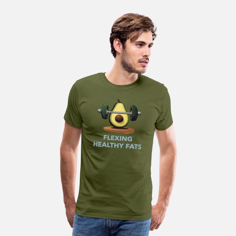 Flexing Healthy Fats Avocado Gym TShirt