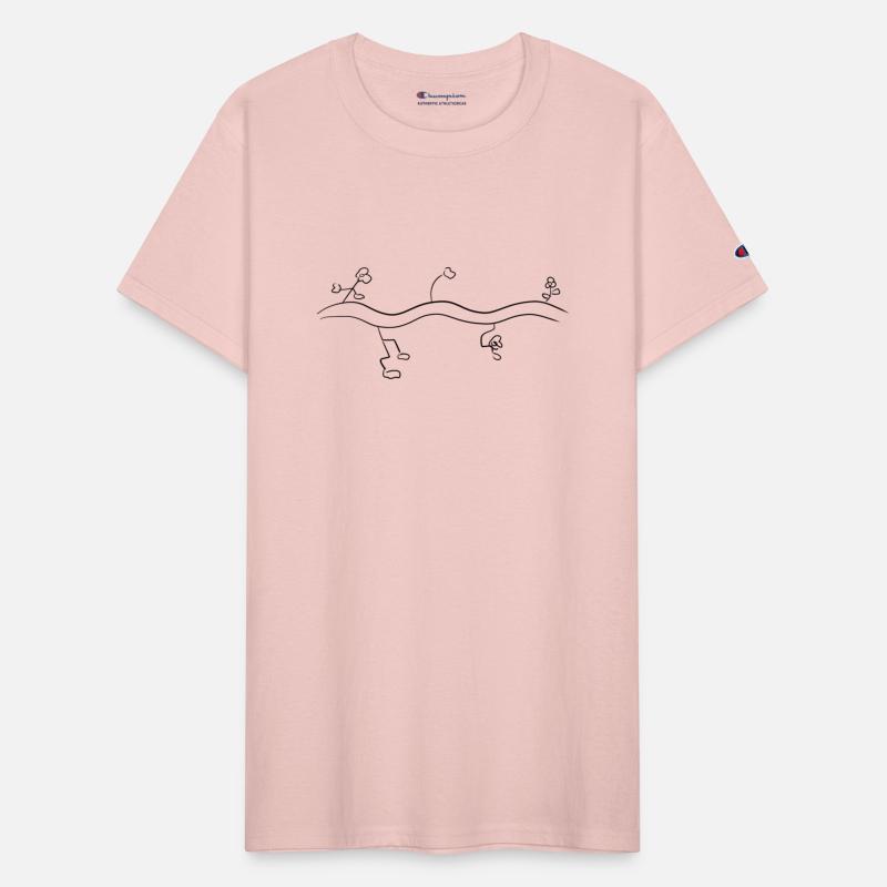 floral flower line icon dash wave