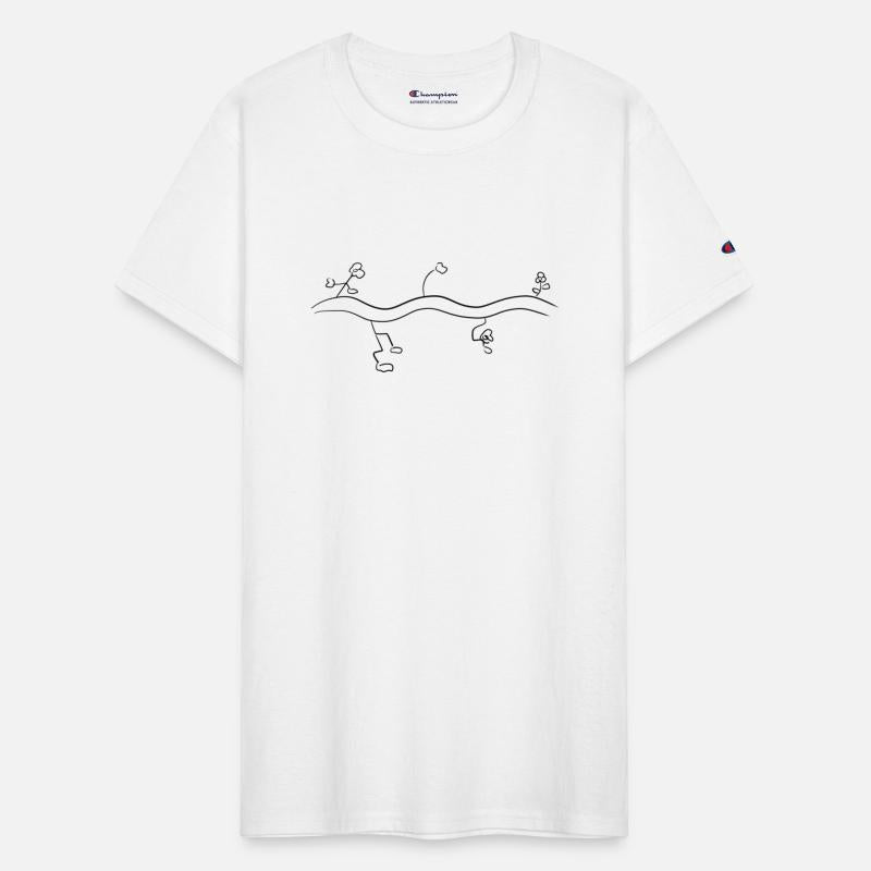 floral flower line icon dash wave