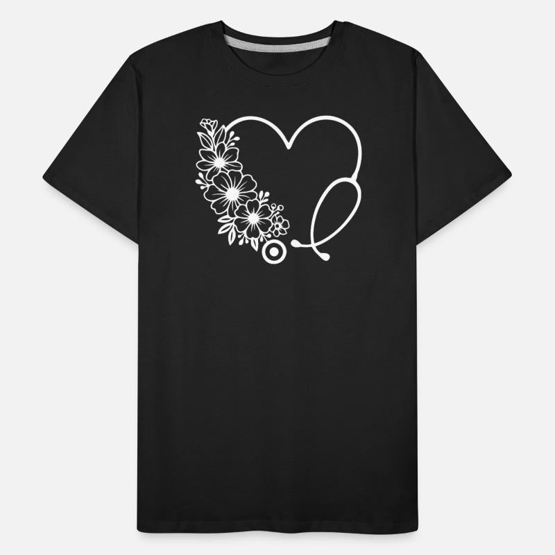 Floral Heart Stethoscope Medical Design
