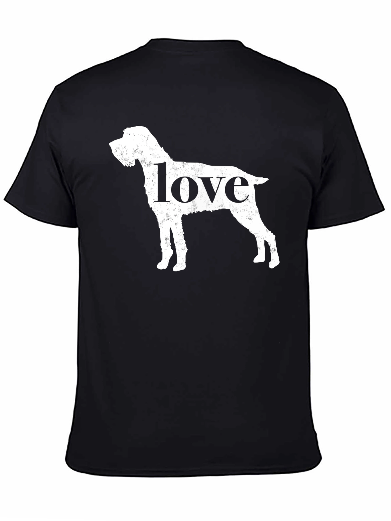 Dog Love Graphic T-Shirt - Black