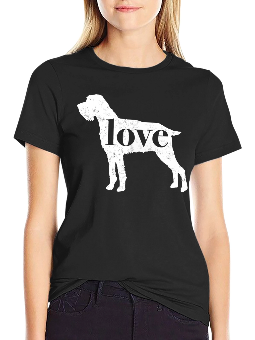 Dog Love Graphic T-Shirt - Black