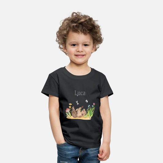 Forest Animal Bear Flowers Name David