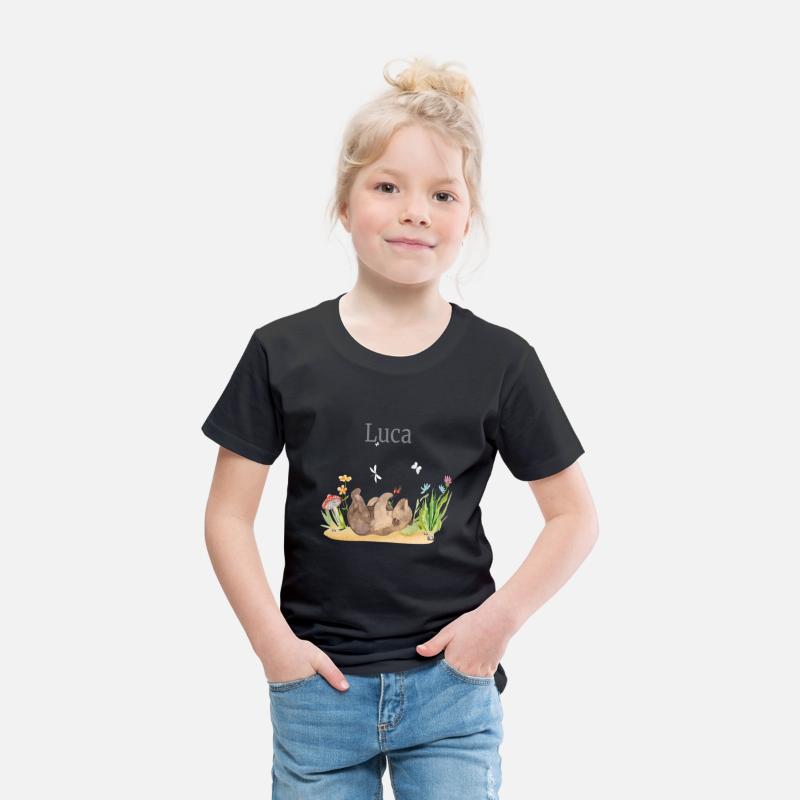 Forest Animal Bear Flowers Name David