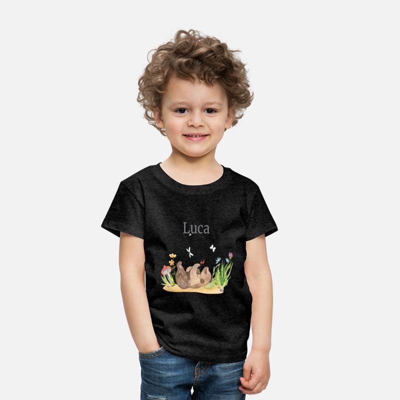 Forest Animal Bear Flowers Name David