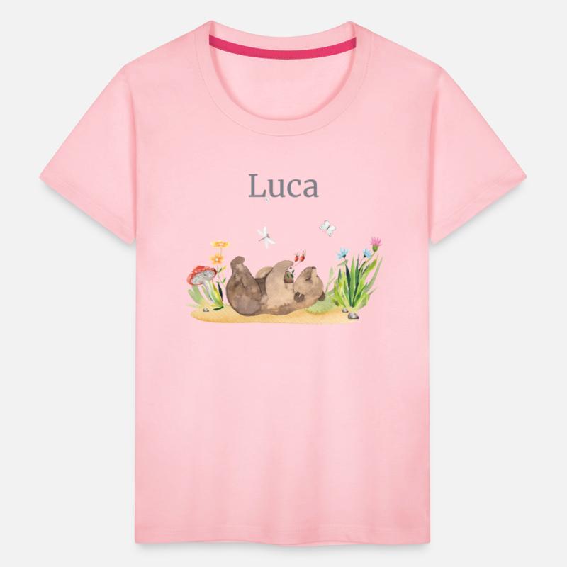 Forest Animal Bear Flowers Name David